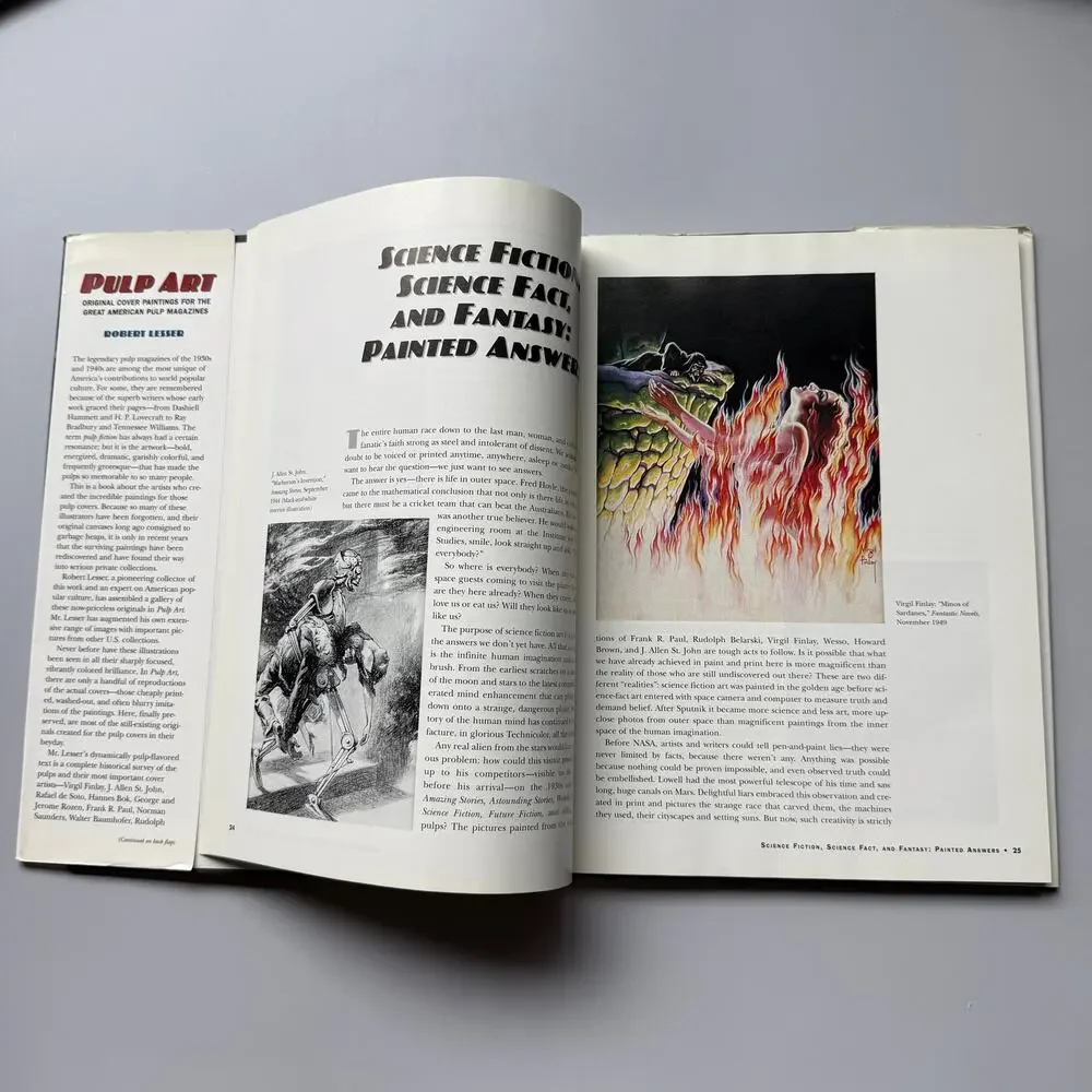 Pulp Art Original Magazine Cover Paintings by Robert Lesser Hardcover Book 1997